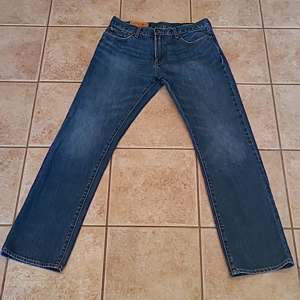 Men's straight fit denim jeans, 33x34